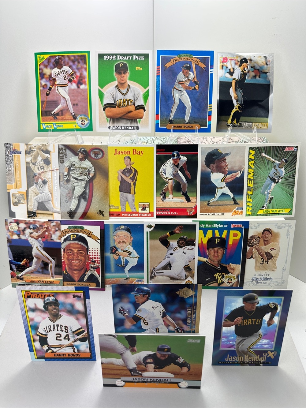 Barry Bonds Pirates lot of 20 w/Jason Kendall Rookies Bonilla/Bay/Giles/VanSlyke